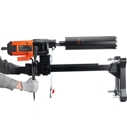 Diamond Core Drilling Machine, 10in Wet Concrete Core Drill Rig with Stand Wheels, 750RPM Speed & 1-1/4" V952-LSJGSZKJYCW104M3IV3