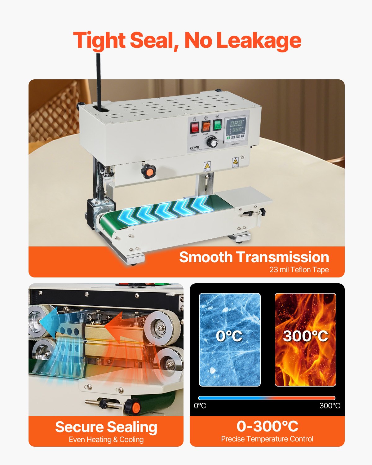 Continuous Bag Band Sealing Machine, 6-12 mm Sealing Width, Vertical Band Sealer Machine with Digital V952-LSLXFKJTBPQB7G874V3