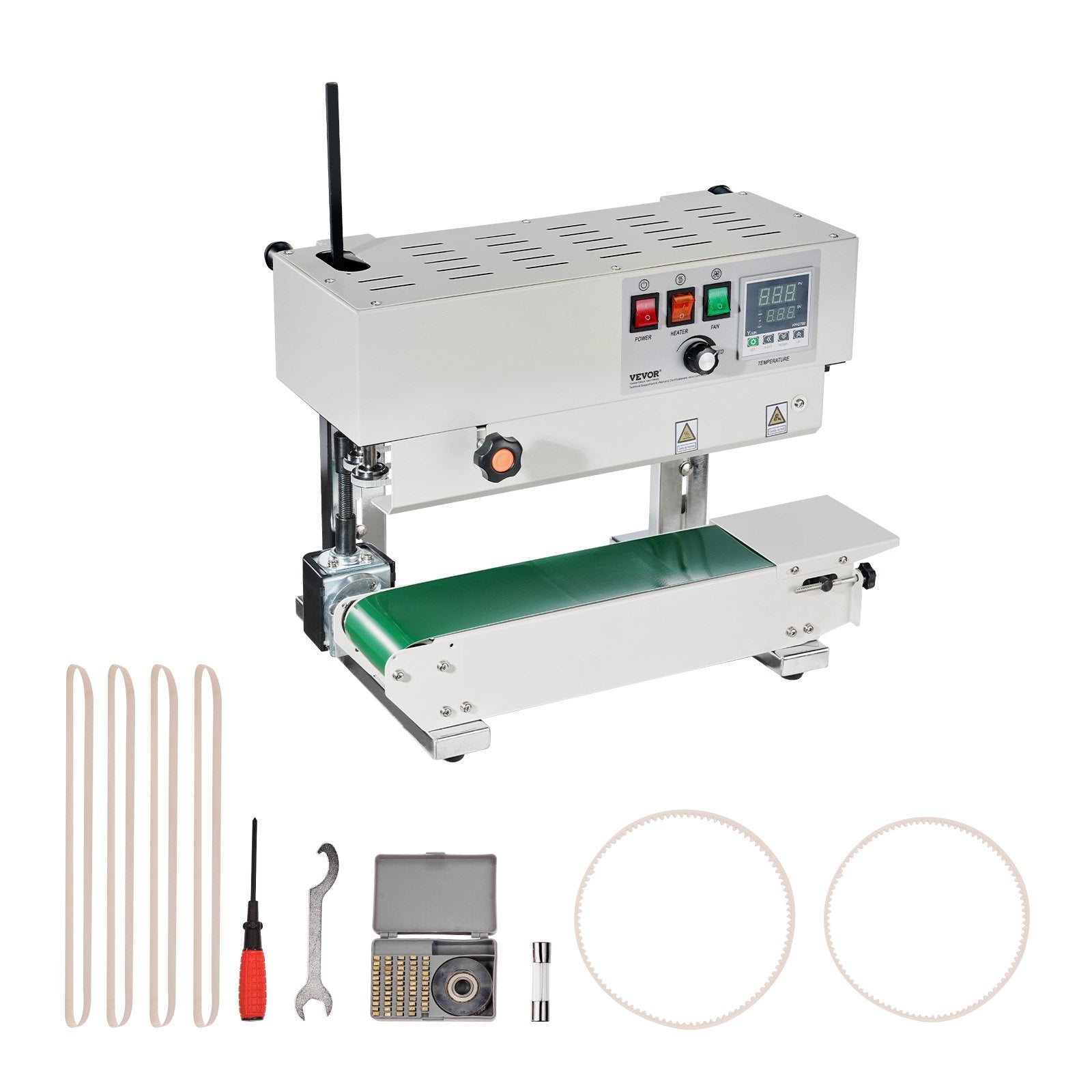 Continuous Bag Band Sealing Machine, 6-12 mm Sealing Width, Vertical Band Sealer Machine with Digital V952-LSLXFKJTBPQB7G874V3