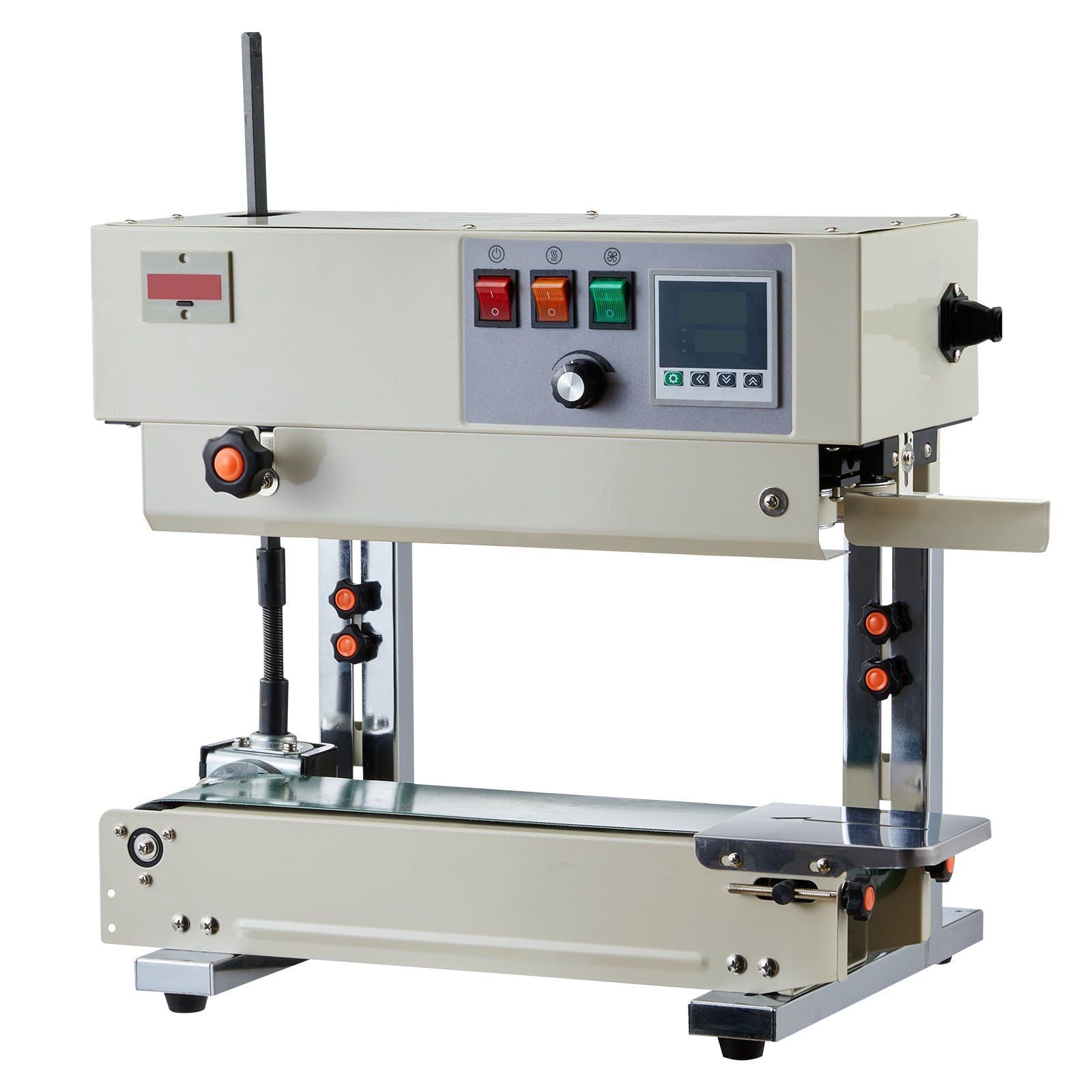 Continuous Bag Band Sealing Machine, 6-12 mm Seal Width, Vertical Band Sealer Machine with Roller Printing , V952-LSLXFKJTBPQDL4URB001V3