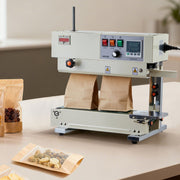 Continuous Bag Band Sealing Machine, 6-12 mm Seal Width, Vertical Band Sealer Machine with Roller Printing , V952-LSLXFKJTBPQDL4URB001V3