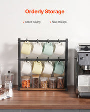 Coffee Mug Holder for Countertop 16 Hooks Cup Rack with Wood Storage Base V952-LSMKBGJFCSMJBDTGZV0
