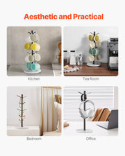 Mug Holder Tree with Marble Base 8 Hooks Cup Tree Rack for Counter Kitchen V952-LSMKBGJZLDLS8DS27V0