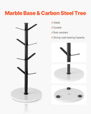 Mug Holder Tree with Marble Base 8 Hooks Cup Tree Rack for Counter Kitchen V952-LSMKBGJZLDLS8DS27V0
