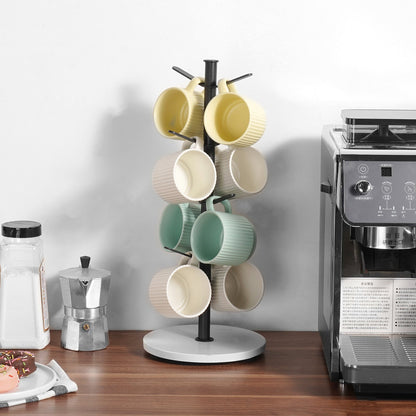 Mug Holder Tree with Marble Base 8 Hooks Cup Tree Rack for Counter Kitchen V952-LSMKBGJZLDLS8DS27V0