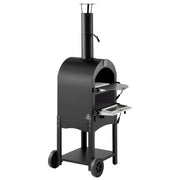 Outdoor Pizza Oven, 12" Pellet Fire Ovens, 2-Layer Pizza Oven Wood Fired, Wood Burning Outdoor Pizza-Oven V952-LSPSLHS458X48H85L001V0