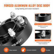 1.5" 6"x5.3" Wheel Spacers Wheel Adapters 6 Lug Forged Spacer 4 PCS Black V952-LSSFLP15YC6X1GP2WV0