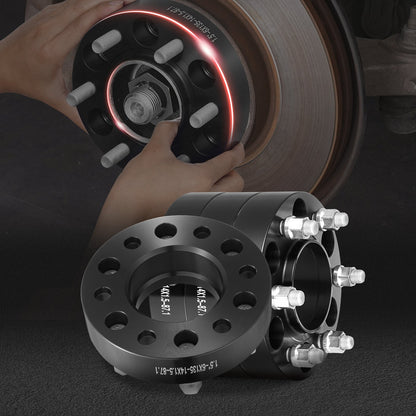 1.5" 6"x5.3" Wheel Spacers Wheel Adapters 6 Lug Forged Spacer 4 PCS Black V952-LSSFLP15YC6X1GP2WV0