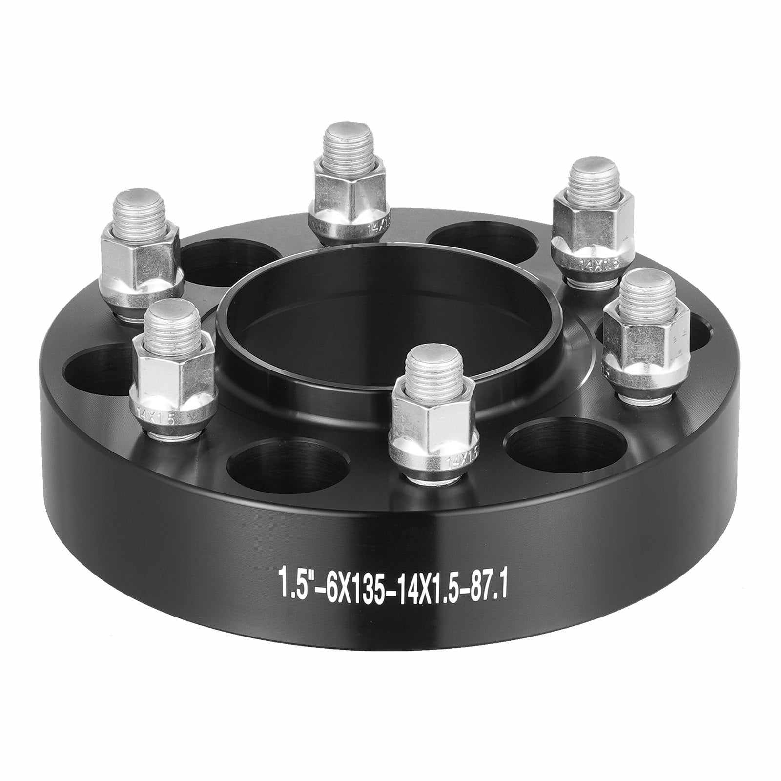 1.5" 6"x5.3" Wheel Spacers Wheel Adapters 6 Lug Forged Spacer 4 PCS Black V952-LSSFLP15YC6X1GP2WV0