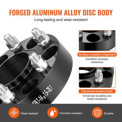 1.5" 6"x5" Wheel Spacers Wheel Adapters 6 Lug Forged Spacer 4 PCS Black V952-LSSFLP15YC6X49EWWV0