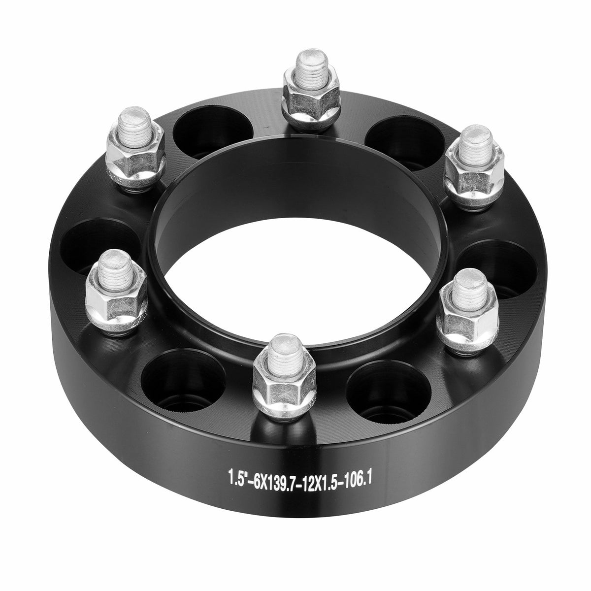 1.5" 6"x5.5" Wheel Spacers Wheel Adapters 6 Lug Forged Spacer 4 PCS Black V952-LSSFLP15YC6XNE9HPV0