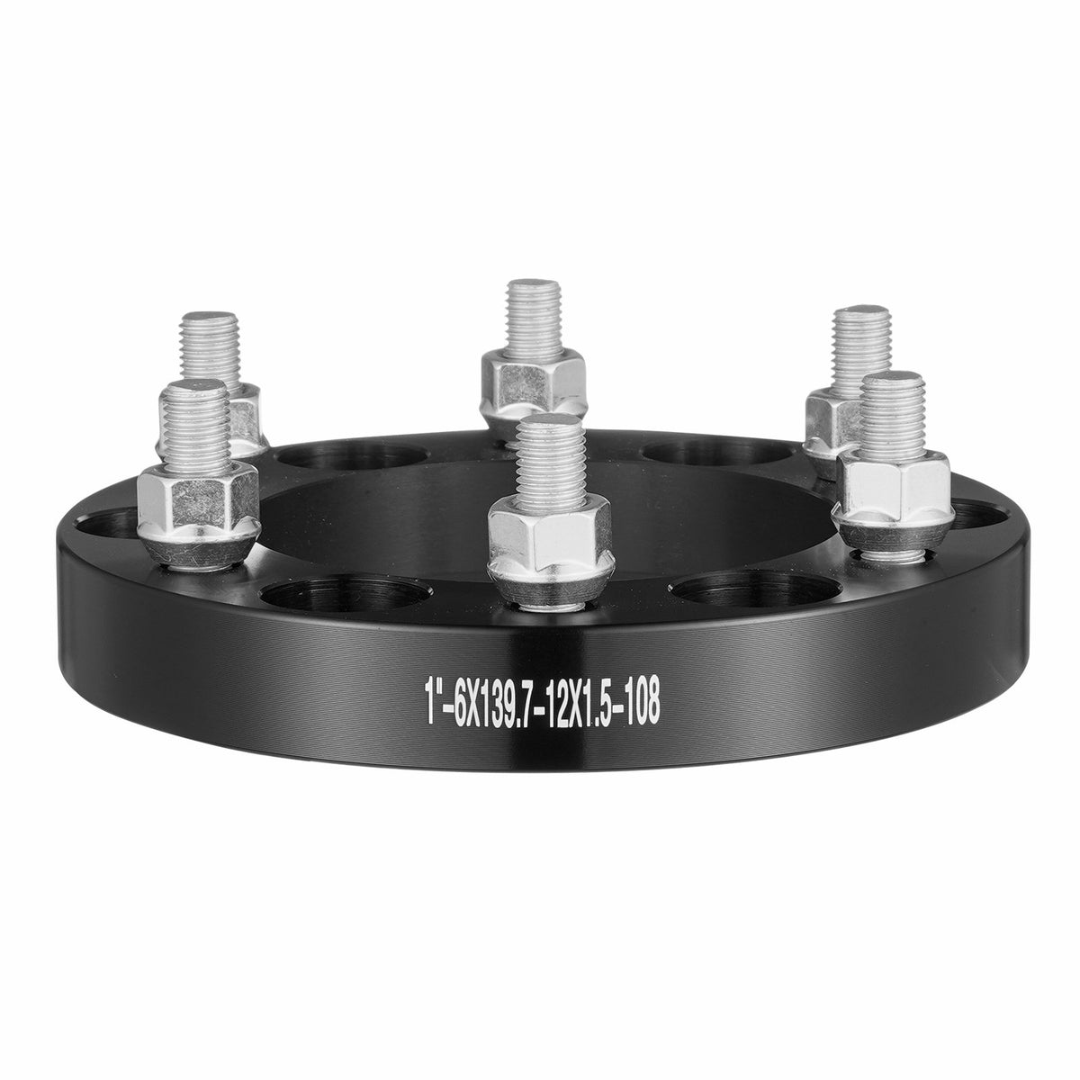 1" 6"x5.5" Wheel Spacers Wheel Adapters 6 Lug Forged Spacer 4 PCS Black V952-LSSFLP1YC6X5PNQ5TV0