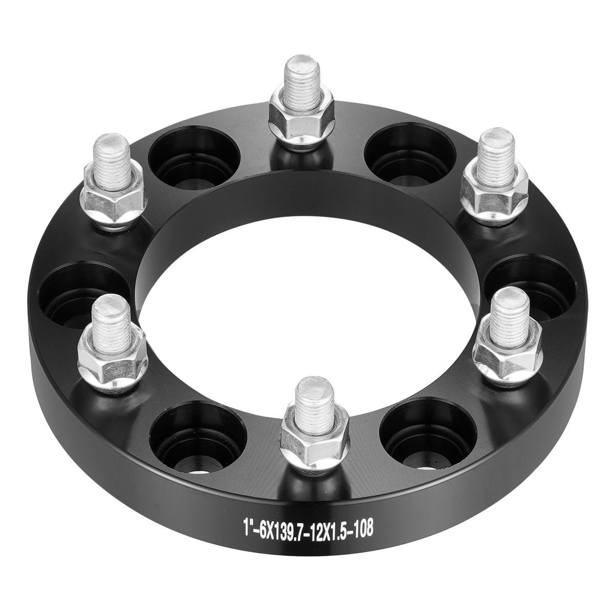 1" 6"x5.5" Wheel Spacers Wheel Adapters 6 Lug Forged Spacer 4 PCS Black V952-LSSFLP1YC6X5PNQ5TV0