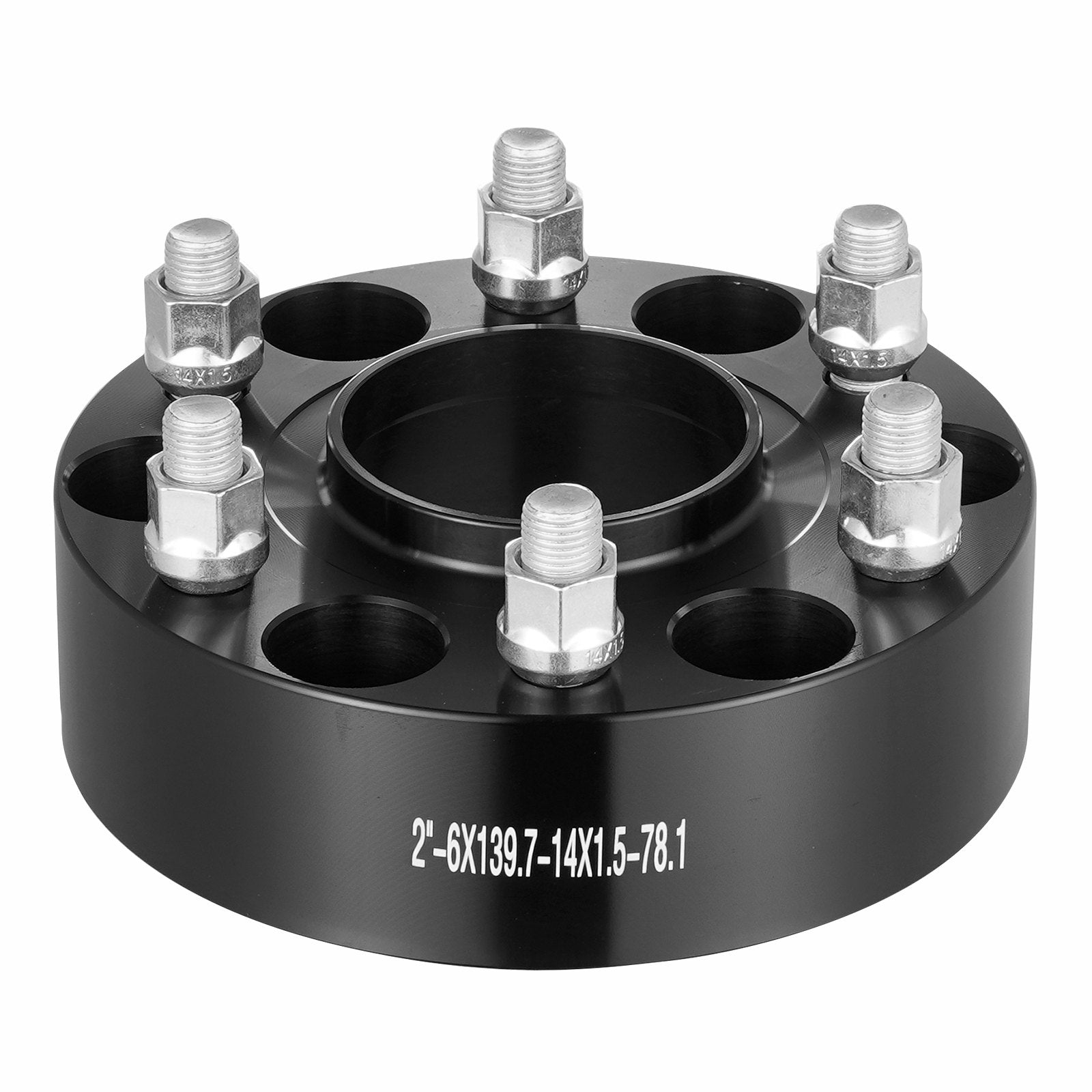 2" 6"x5.5" Wheel Spacers Wheel Adapters 6 Lug Forged Spacer 4 PCS Black V952-LSSFLP2YC6X57ERXKV0