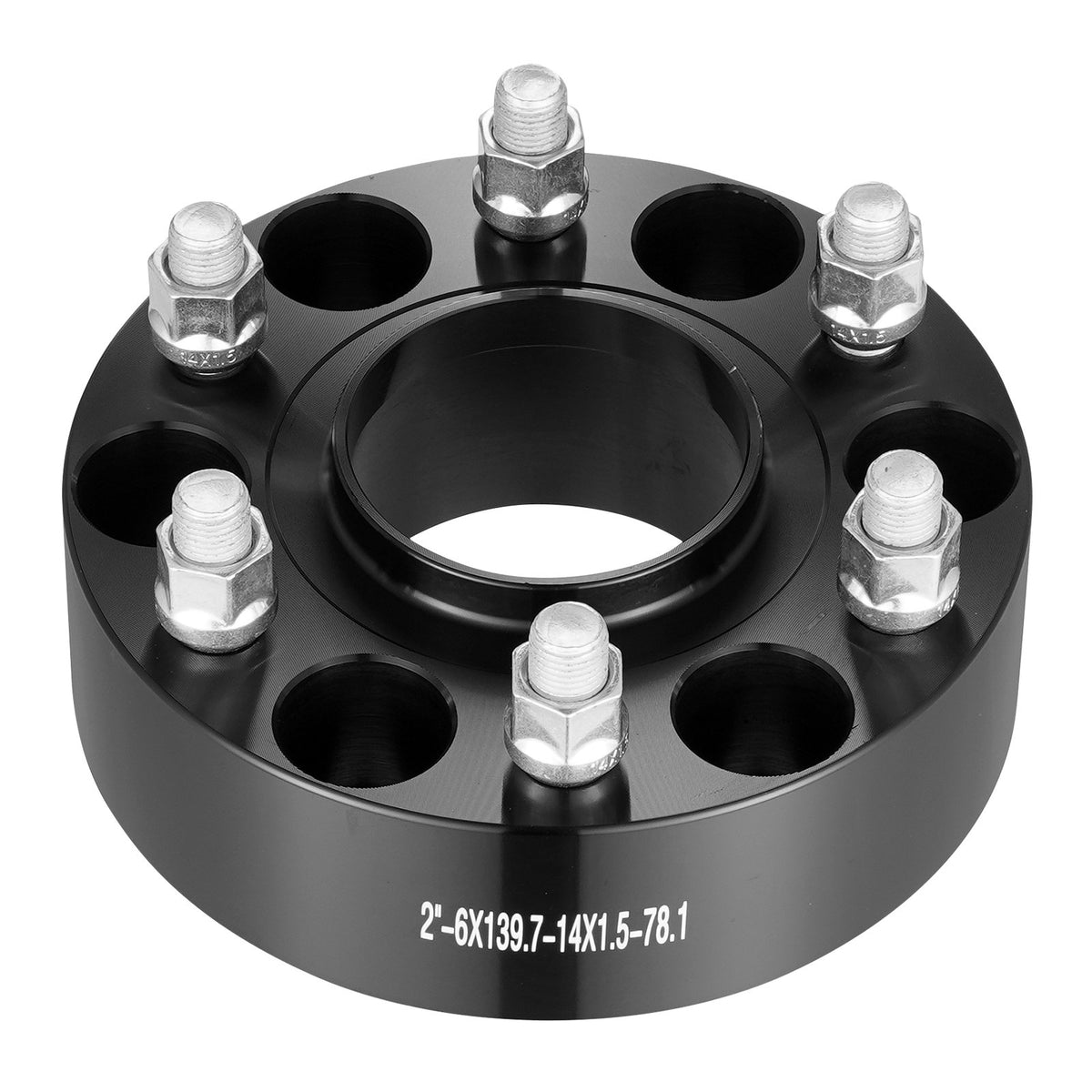 2" 6"x5.5" Wheel Spacers Wheel Adapters 6 Lug Forged Spacer 4 PCS Black V952-LSSFLP2YC6X57ERXKV0
