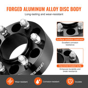 2" 6"x5.3" Wheel Spacers Wheel Adapters 6 Lug Forged Spacer 4 PCS Black V952-LSSFLP2YC6X5CPXDCV0