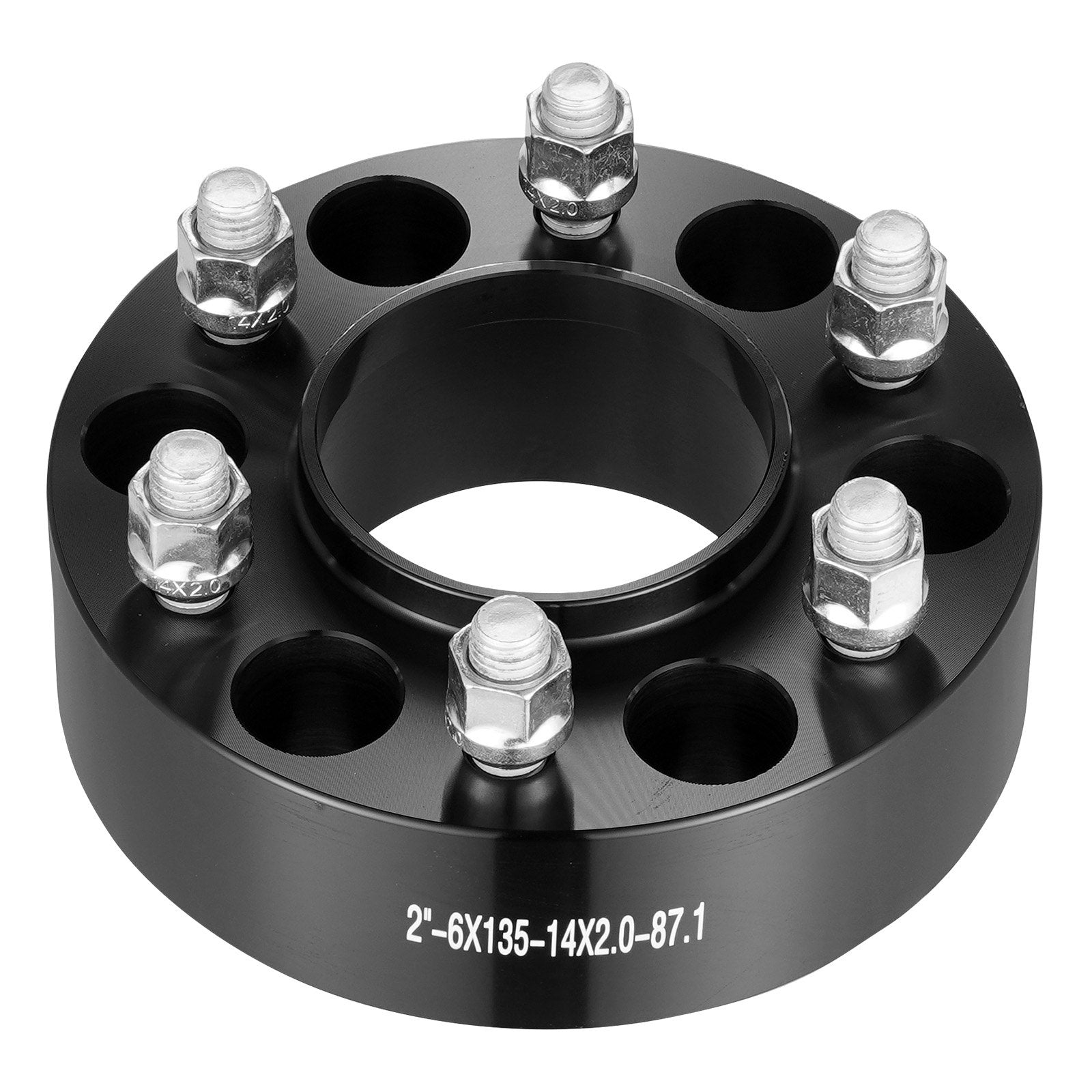 2" 6"x5.3" Wheel Spacers Wheel Adapters 6 Lug Forged Spacer 4 PCS Black V952-LSSFLP2YC6X5CPXDCV0