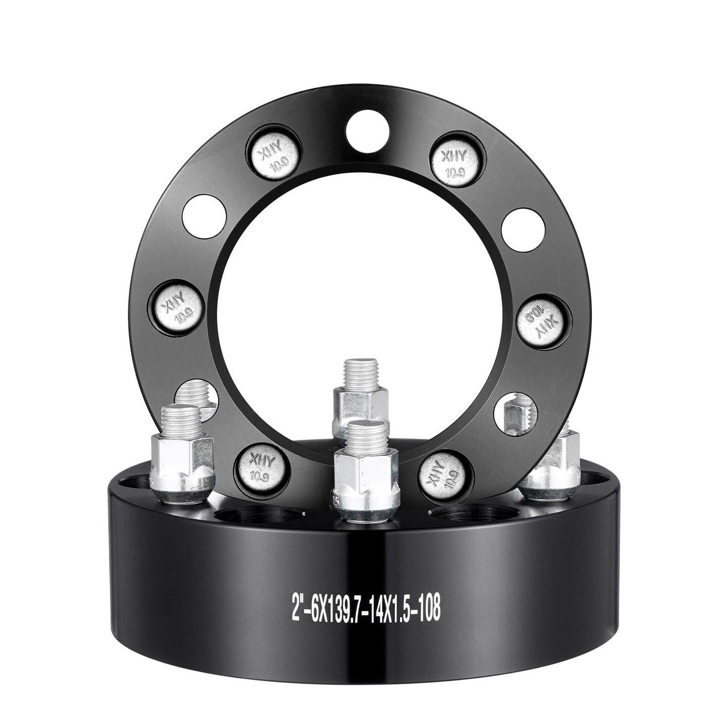 2" 6"x5.5" Wheel Spacers Wheel Adapters 6 Lug Forged Spacer 4 PCS Black V952-LSSFLP2YC6X5L87F5V0