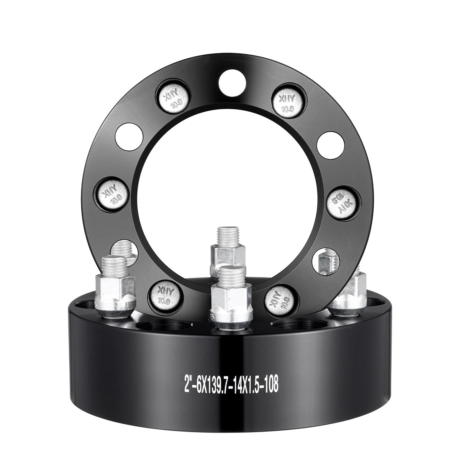 2" 6"x5.5" Wheel Spacers Wheel Adapters 6 Lug Forged Spacer 4 PCS Black V952-LSSFLP2YC6X5L87F5V0