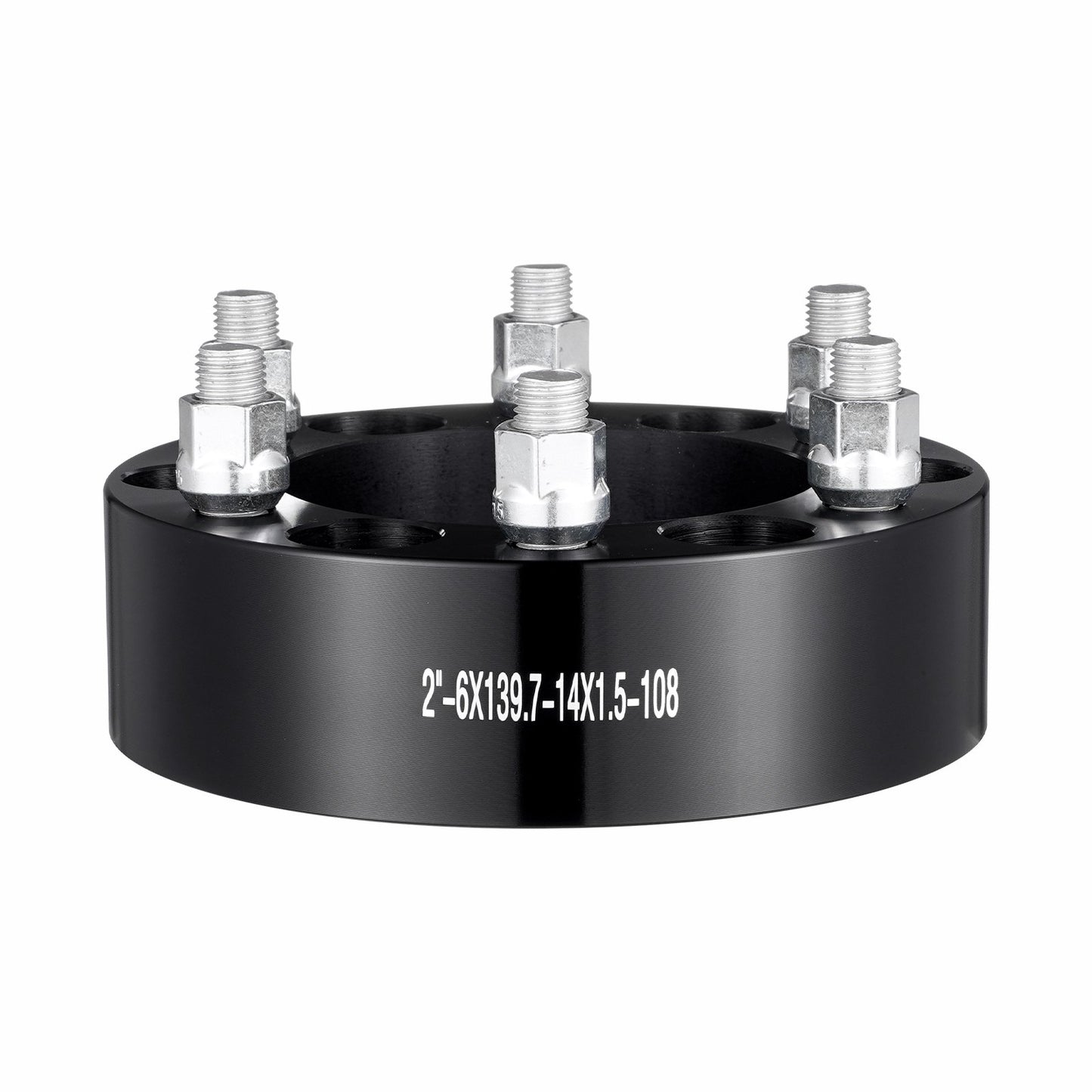 2" 6"x5.5" Wheel Spacers Wheel Adapters 6 Lug Forged Spacer 4 PCS Black V952-LSSFLP2YC6X5L87F5V0