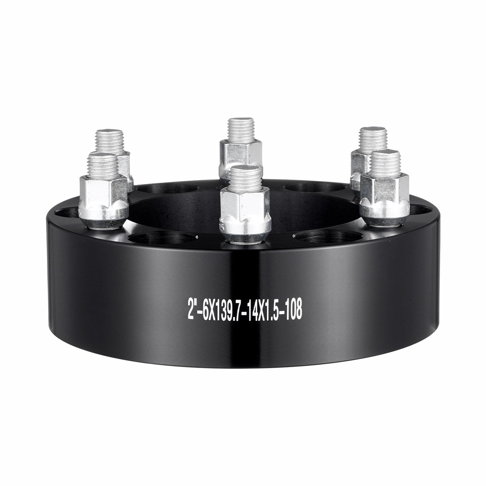 2" 6"x5.5" Wheel Spacers Wheel Adapters 6 Lug Forged Spacer 4 PCS Black V952-LSSFLP2YC6X5L87F5V0