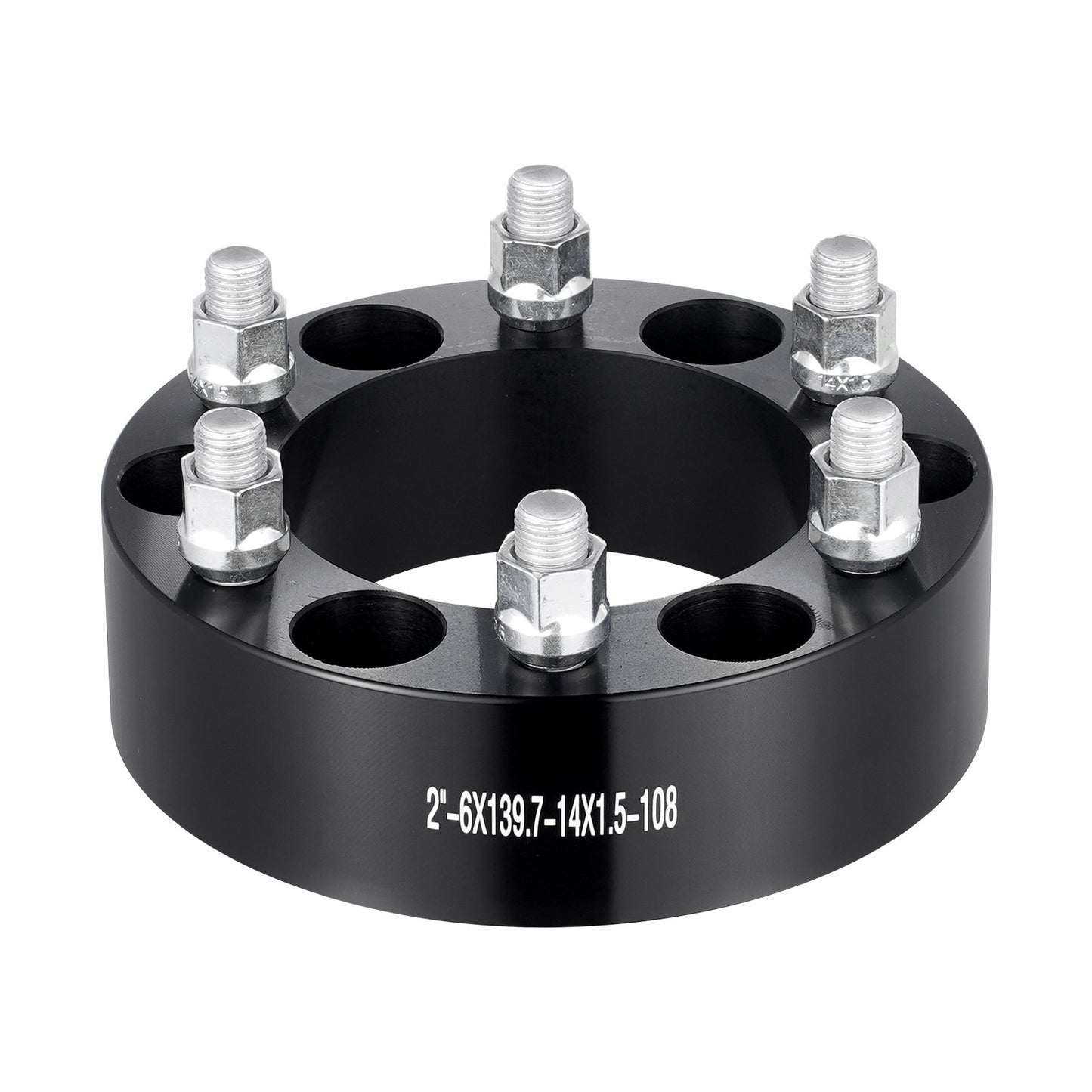 2" 6"x5.5" Wheel Spacers Wheel Adapters 6 Lug Forged Spacer 4 PCS Black V952-LSSFLP2YC6X5L87F5V0