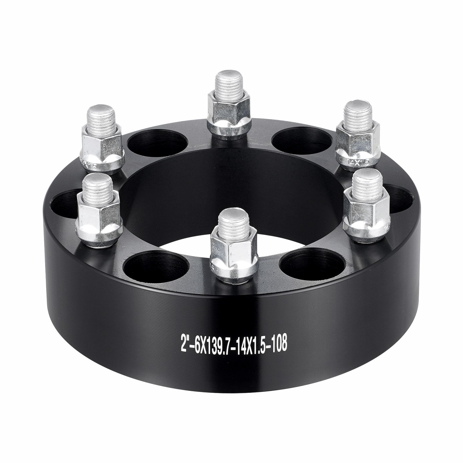 2" 6"x5.5" Wheel Spacers Wheel Adapters 6 Lug Forged Spacer 4 PCS Black V952-LSSFLP2YC6X5L87F5V0