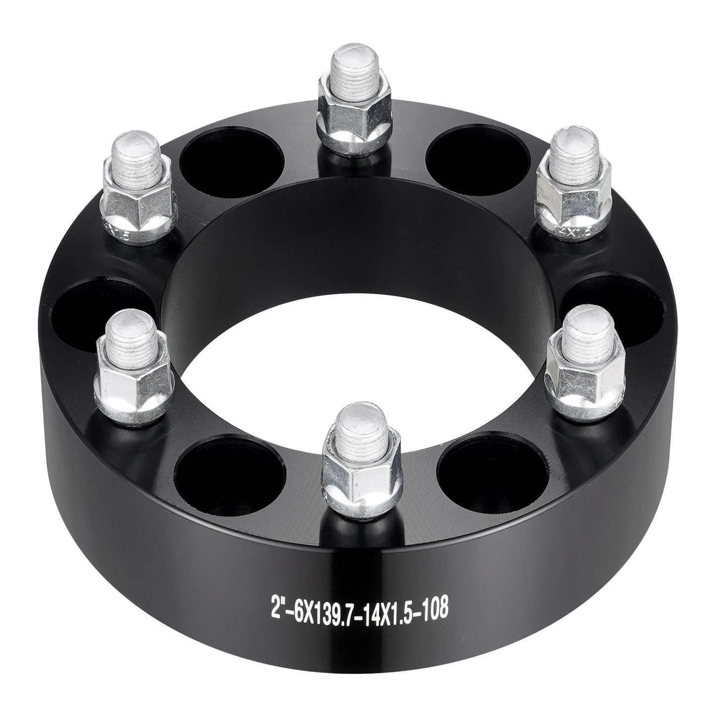 2" 6"x5.5" Wheel Spacers Wheel Adapters 6 Lug Forged Spacer 4 PCS Black V952-LSSFLP2YC6X5L87F5V0