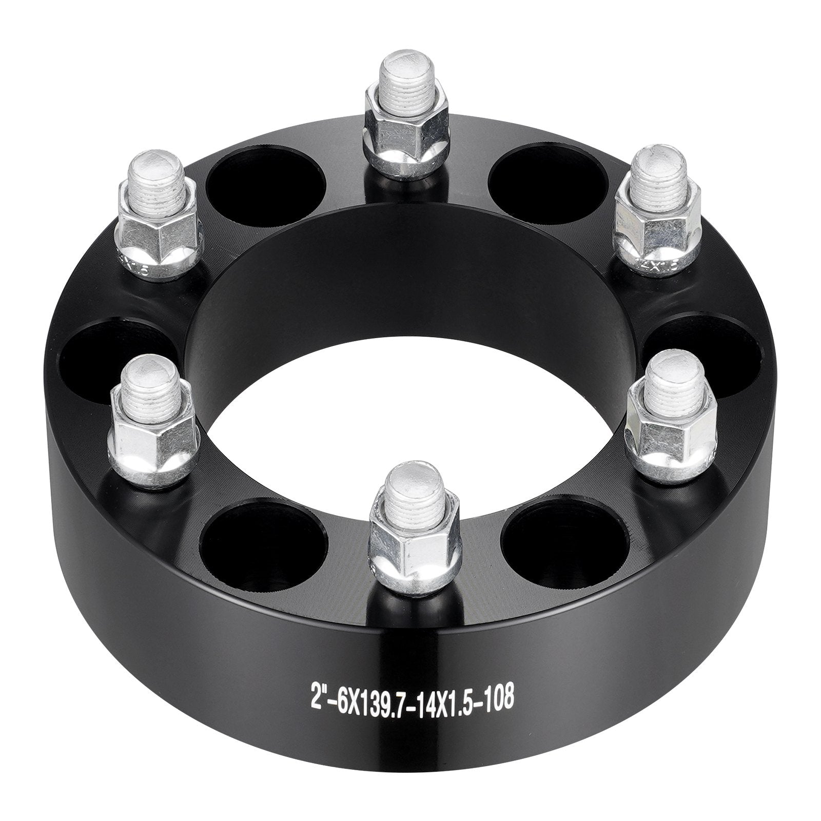 2" 6"x5.5" Wheel Spacers Wheel Adapters 6 Lug Forged Spacer 4 PCS Black V952-LSSFLP2YC6X5L87F5V0