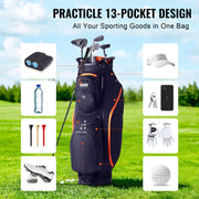 Golf Cart Bag with 14 Way Organizer Divider Top, 36" 13 Pockets Premium Cart Bag, Durable 600D Polyester V952-LSSTBLSSTB36441FQV0