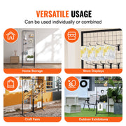 2' x 5.6' Grid Wall Panels Tower, 2 Packs Wire Gridwall Display Racks with T-Base Floorstanding, Double Side V952-LSWGQ6878INCNL5GHV0