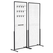 2' x 5.6' Grid Wall Panels Tower, 2 Packs Wire Gridwall Display Racks with T-Base Floorstanding, Double Side V952-LSWGQ6878INCNL5GHV0