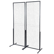2' x 5.6' Grid Wall Panels Tower, 2 Packs Wire Gridwall Display Racks with T-Base Floorstanding, Double Side V952-LSWGQ6878INCNL5GHV0
