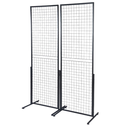 2' x 5.6' Grid Wall Panels Tower, 2 Packs Wire Gridwall Display Racks with T-Base Floorstanding, Double Side V952-LSWGQ6878INCNL5GHV0