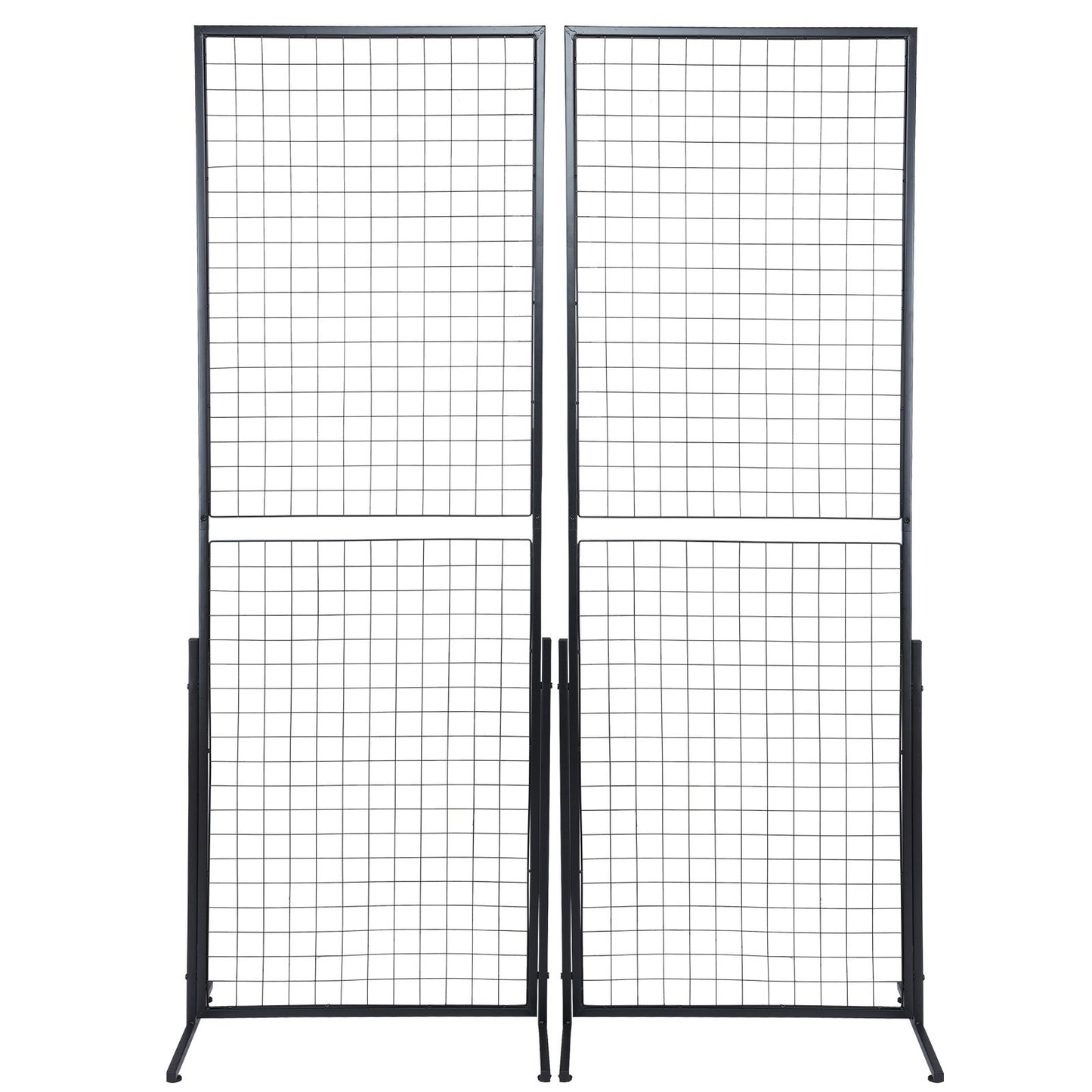 2' x 5.6' Grid Wall Panels Tower, 2 Packs Wire Gridwall Display Racks with T-Base Floorstanding, Double Side V952-LSWGQ6878INCNL5GHV0