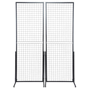 2' x 5.6' Grid Wall Panels Tower, 2 Packs Wire Gridwall Display Racks with T-Base Floorstanding, Double Side V952-LSWGQ6878INCNL5GHV0