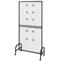 2 Packs Grid Wall Panels, 898 x 1798 mm Wire Grid Panels Display Rack, Movable Art Display Shelf with Wheels V952-LSWGQ7080INCADLXP001V0