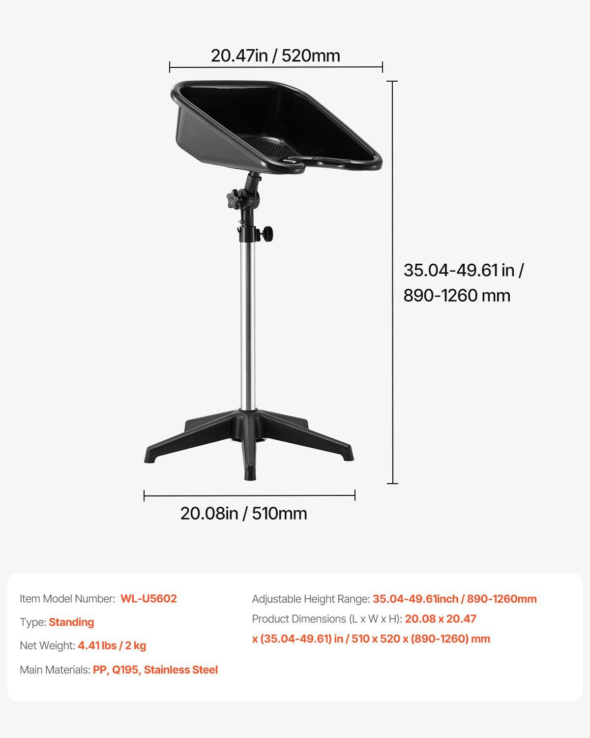 Portable Shampoo Bowl, Shampoo Sink with Adjustable Height & Angle, Salon Hair Wash Sink with Drain Hose and V952-LSXXFSCLSXWTGXBJR002V0