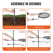 Swivel Campfire Grill Heavy Duty Steel Open Fire Cooking Grate Adjustable V952-LSYYKJDGL1414CJXOV0