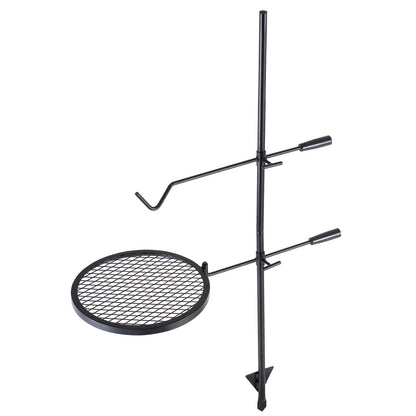 Swivel Campfire Grill Heavy Duty Steel Open Fire Cooking Grate Adjustable V952-LSYYKJDGL1414CJXOV0