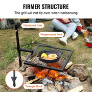 Swivel Campfire Grill, Fire Pit Grill Grate over Fire Pits, Heavy Duty Steel Grill Grates, 360 degrees V952-LSYYKJDGL1616U3A5V0