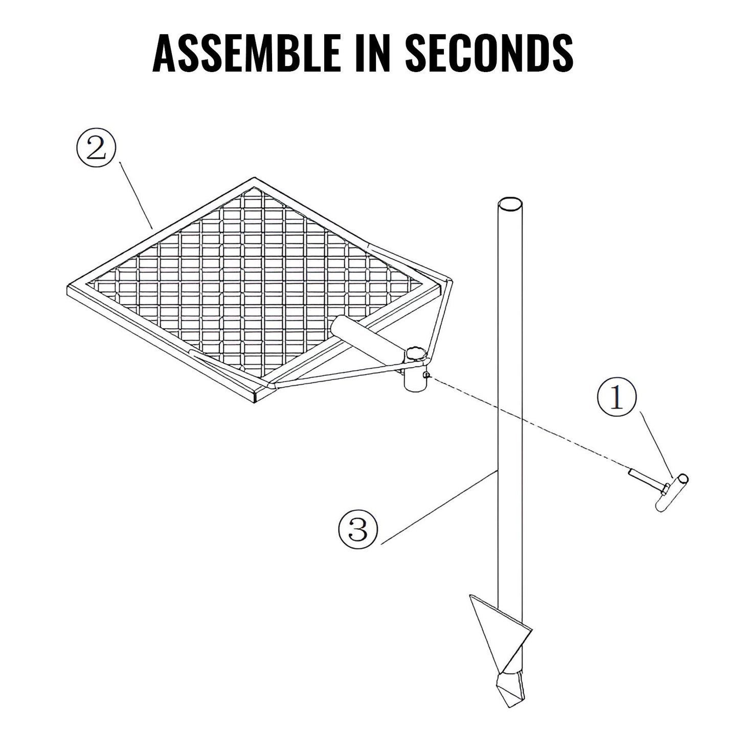 Swivel Campfire Grill, Fire Pit Grill Grate over Fire Pits, Heavy Duty Steel Grill Grates, 360 degrees V952-LSYYKJDGL1616U3A5V0
