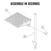 Swivel Campfire Grill, Fire Pit Grill Grate over Fire Pits, Heavy Duty Steel Grill Grates, 360 degrees V952-LSYYKJDGL1616U3A5V0