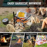 Swivel Campfire Grill, Fire Pit Grill Grate over Fire Pits, Heavy Duty Steel Grill Grates, 360 degrees V952-LSYYKJDGL1616U3A5V0