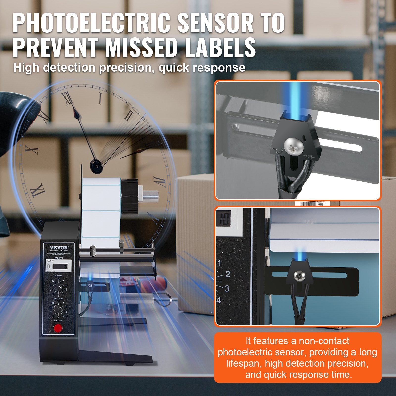 Automatic Label Dispenser, Width 15-125 mm, Length 3-150 mm, Automatic Label Stripper Label Separating V952-LSZDTBFPJHSX0ZZKNV3