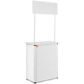 Portable Tradeshow Podium Table, 785 x 380 x 1815 mm, Display Exhibition Counter Stand Booth Fair with Wall, V952-LSZST20DCSHFJDPZYV0