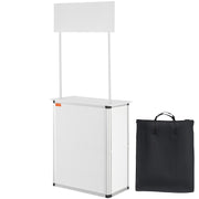 Portable Tradeshow Podium Table, 785 x 380 x 1815 mm, Display Exhibition Counter Stand Booth Fair with Wall, V952-LSZST20DCSHFJDPZYV0