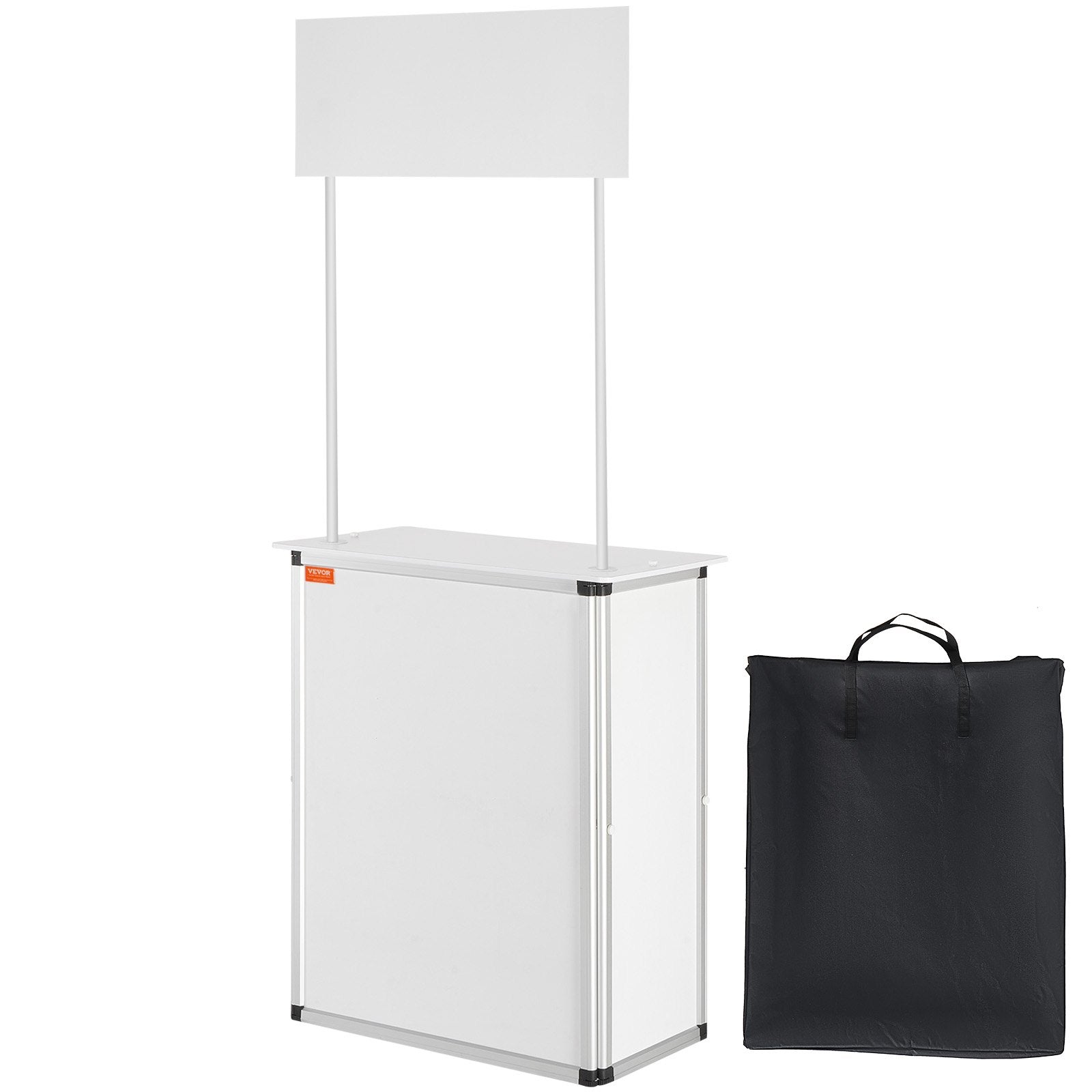 Portable Tradeshow Podium Table, 785 x 380 x 1815 mm, Display Exhibition Counter Stand Booth Fair with Wall, V952-LSZST20DCSHFJDPZYV0