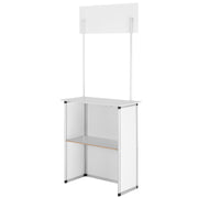 Portable Tradeshow Podium Table, 785 x 380 x 1815 mm, Display Exhibition Counter Stand Booth Fair with Wall, V952-LSZST20DCSHFJDPZYV0