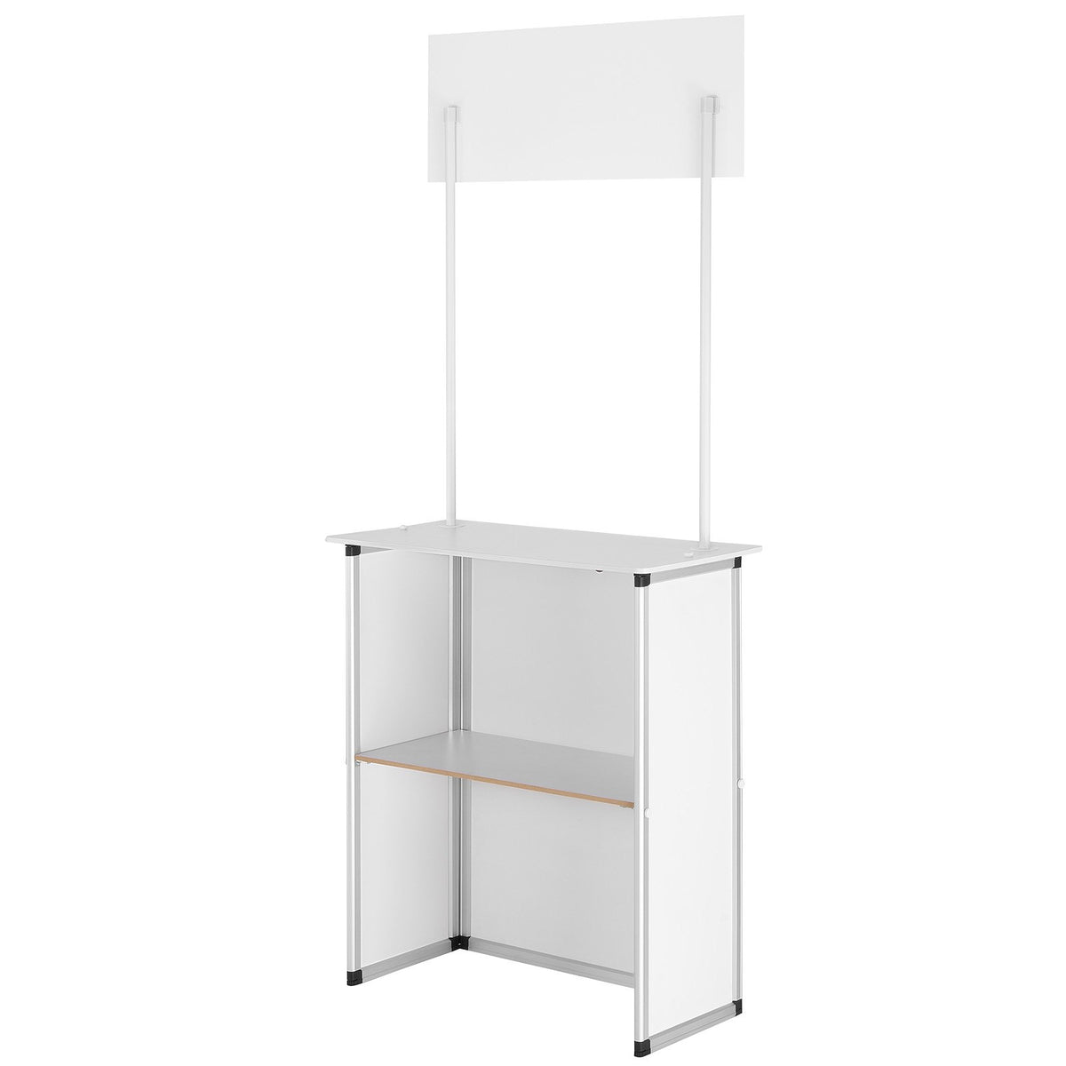 Portable Tradeshow Podium Table, 785 x 380 x 1815 mm, Display Exhibition Counter Stand Booth Fair with Wall, V952-LSZST20DCSHFJDPZYV0